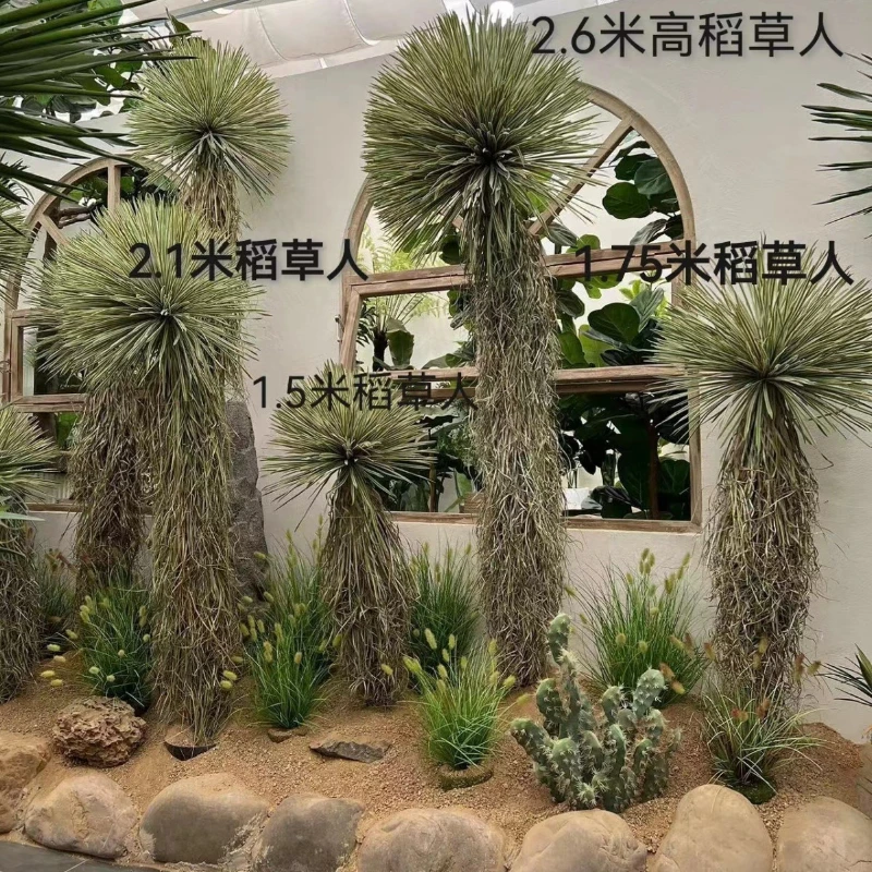 Simulation Tropical Desert Plants Sand Plants Landscaping Large Floor-to-Floor Potted Scarecrow False Tree Potted