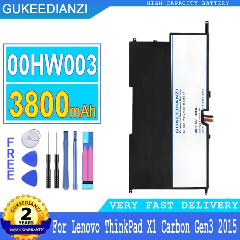 

Replacement Battery 00HW003 SB10F46440 45N1700 3800mAh For Lenovo ThinkPad X1 For Carbon Gen3 2015/2014 Gen2 00HW002 45N1702