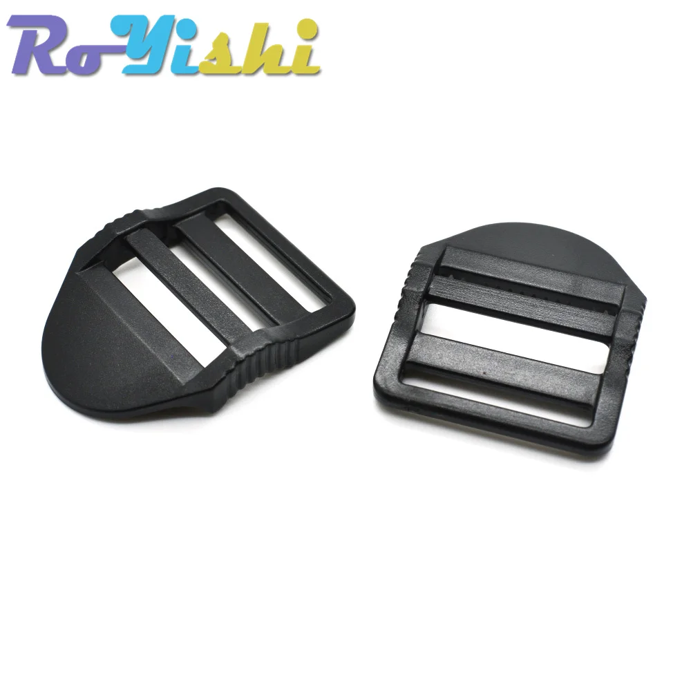 5 Pcs/Pack Ladder Lock Slider Plastic Buckles Backpack Straps Webbin 20mm 26mm 31mm 38mm Black