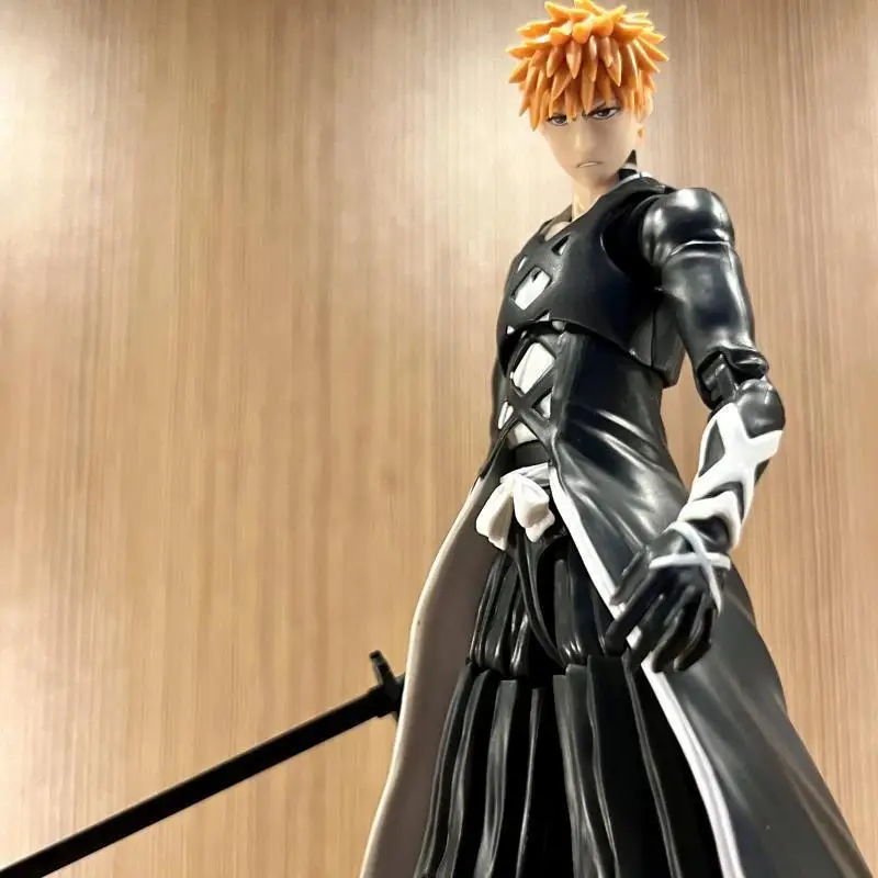 

Bandai Genuine Bleach Kurosaki Ichigo Model S.H.Figuarts Tensa Zangetsu SHF Anime Action Figure Toys Birthday Gift