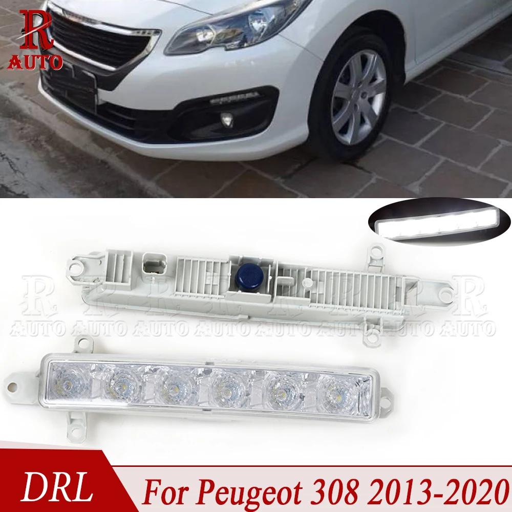 R-AUTO 9802795580 For Citroen C-Elysee Berlingo B9 C1 C3 MK2 2005-2020 LED DRL Headlight  Fog Lights For Peugeot 308 2013-2020