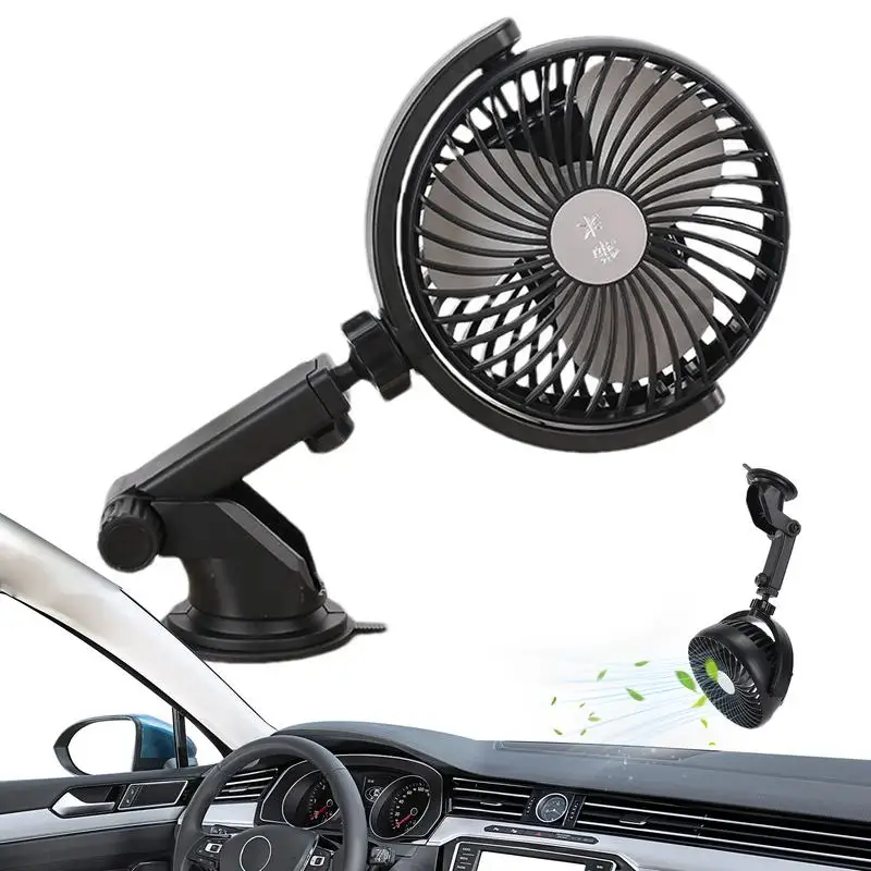 

Car Camping Fan Car Fan With Suction Cup Dashboard Circulator Fan Work Quiet 360 Degree Rotatable Car Fan For Suv Vehicles Auto