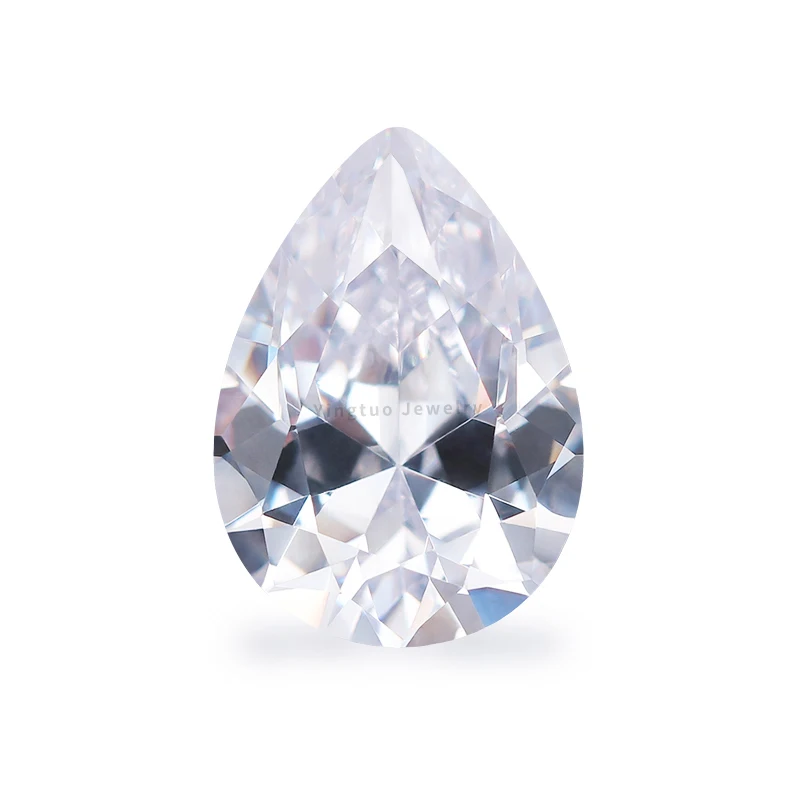 50pcs/Lots 3x5~13x18mm Pear Shape 5A White CZ Stone Zircon Synthetic Cubic Zirconia Gemstone for Jewelry