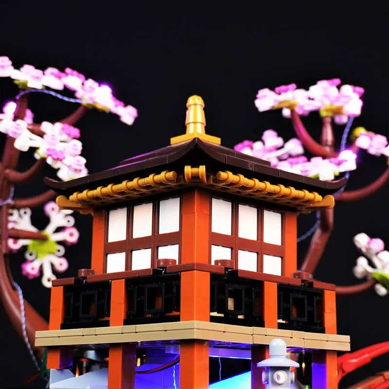 레고 10315 Tranquil Garden 장식 램프 아이디어 용 LED 라이트 키트 DIY 선물 (빌딩 블록 벽돌 키트 세트 모델을 포함하지 않음)