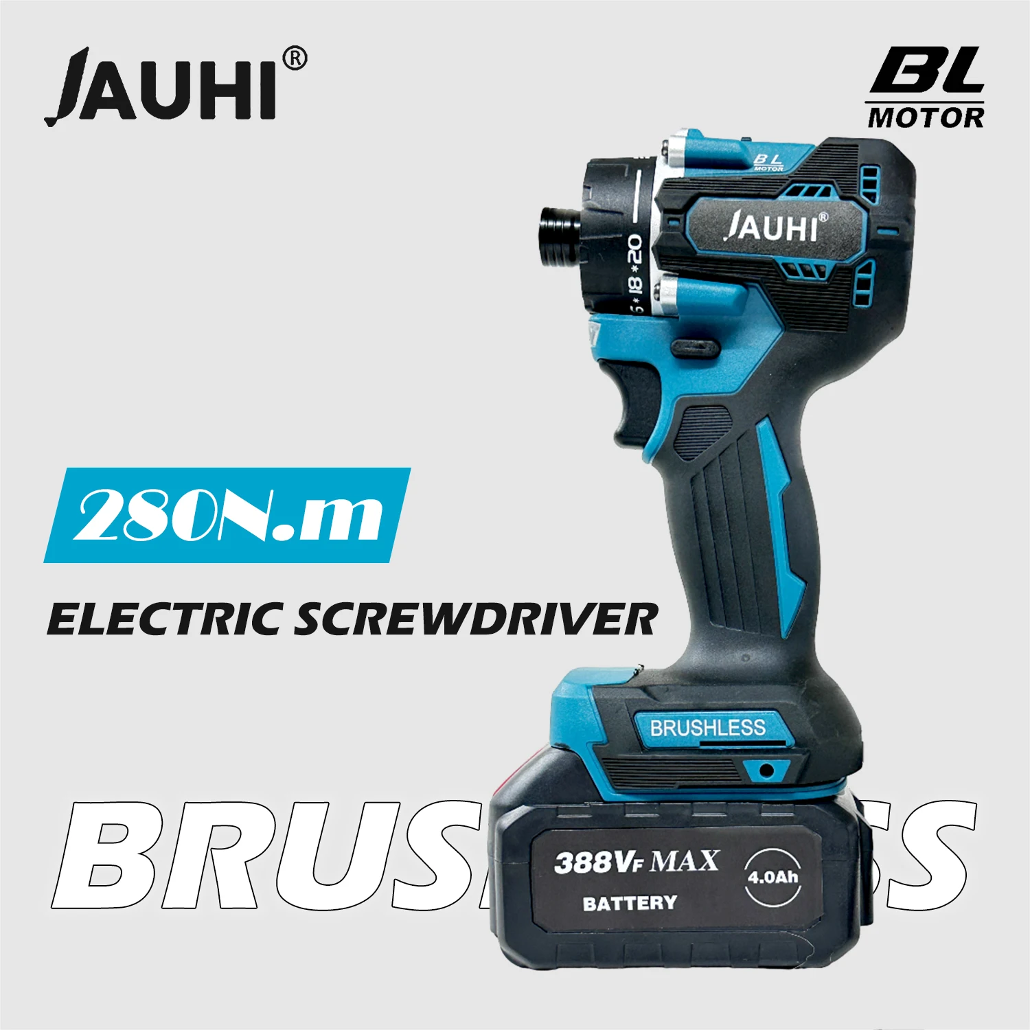 JAUHI 20+1 Torque Brushless Mini Electric Screwdriver 1/4