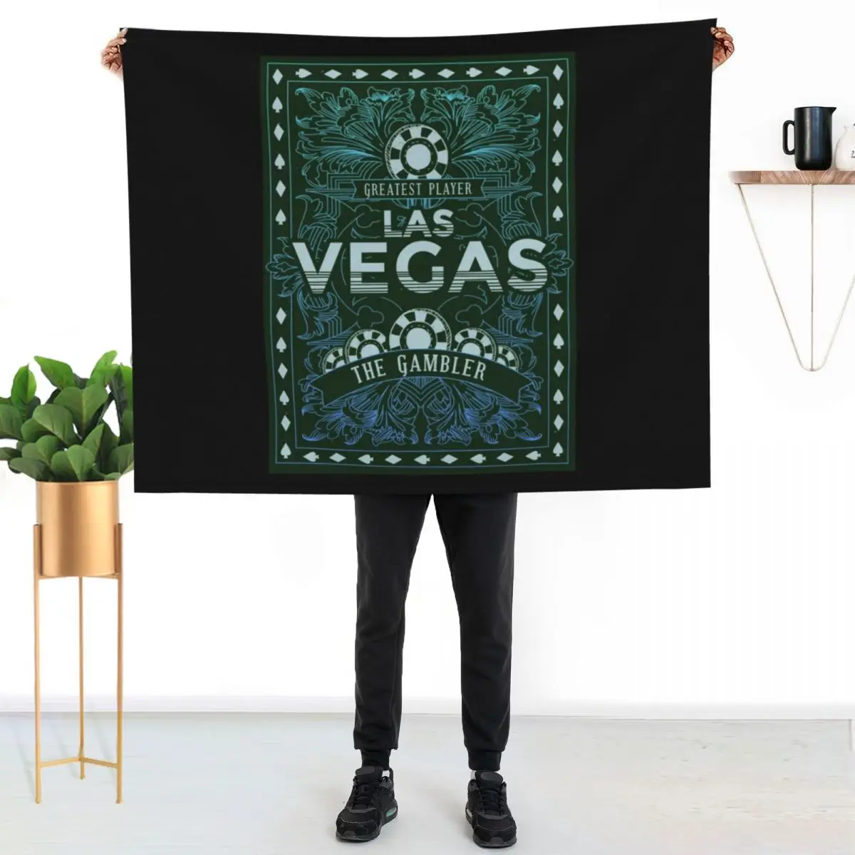 Las Vegas Gambler T-Shirt. Throw Blanket warm winter Quilt Decorative Sofas christmas decoration For Baby Polar Blankets