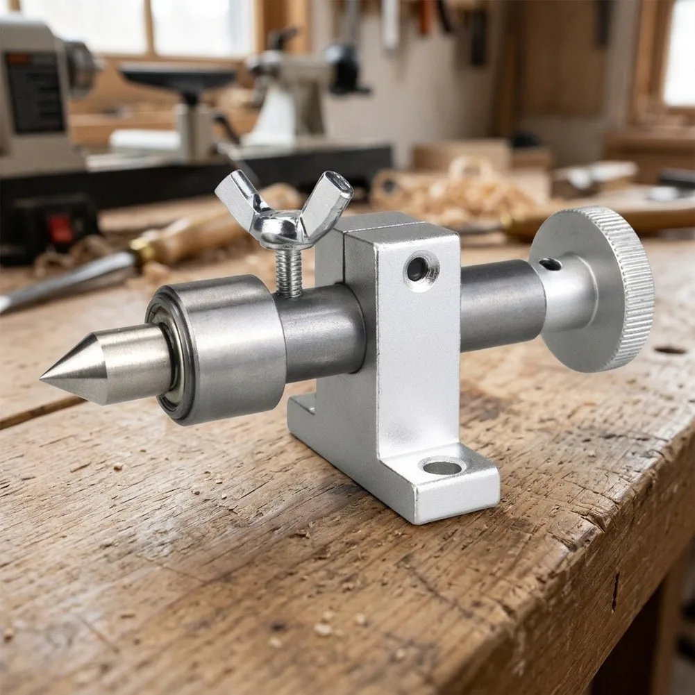 Wood For Lathe Tailstock Chuck with Telescoping Feature for Precise For Bead Drilling and Shaft Part Machining