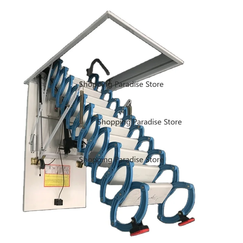 

Modern Aluminium Folding Steel Automatic Electric Telescopic Loft Ladder Home Improvement Sturdy Attic Access