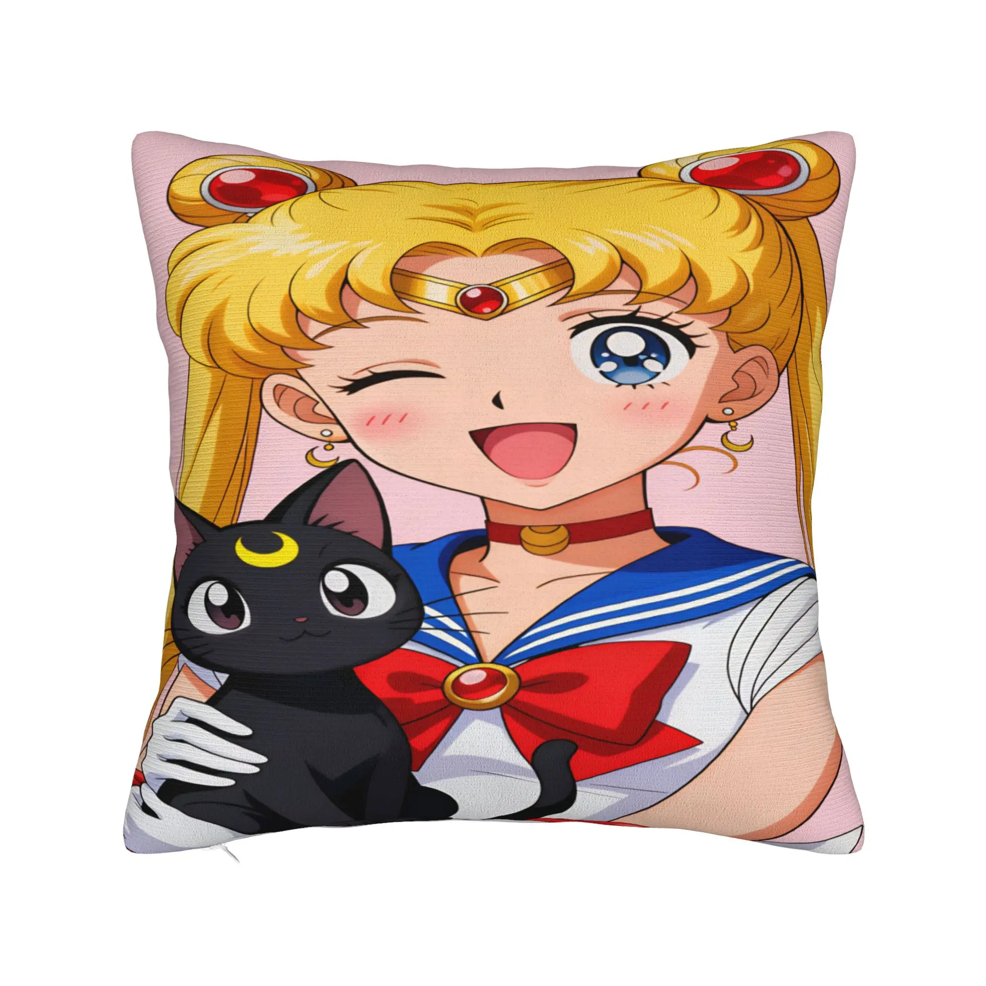 Pillow Case S-Sailor Moons Soft  Pillow Cover For Living Room Bed Chair Fashion Pillowcases