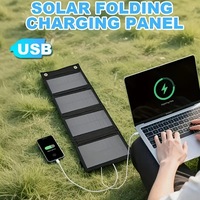 10W Portable Solar Charger Foldable Waterproof Solar Power Bank with Dual USB Output for Phone Charging Camping Hiking Emergency