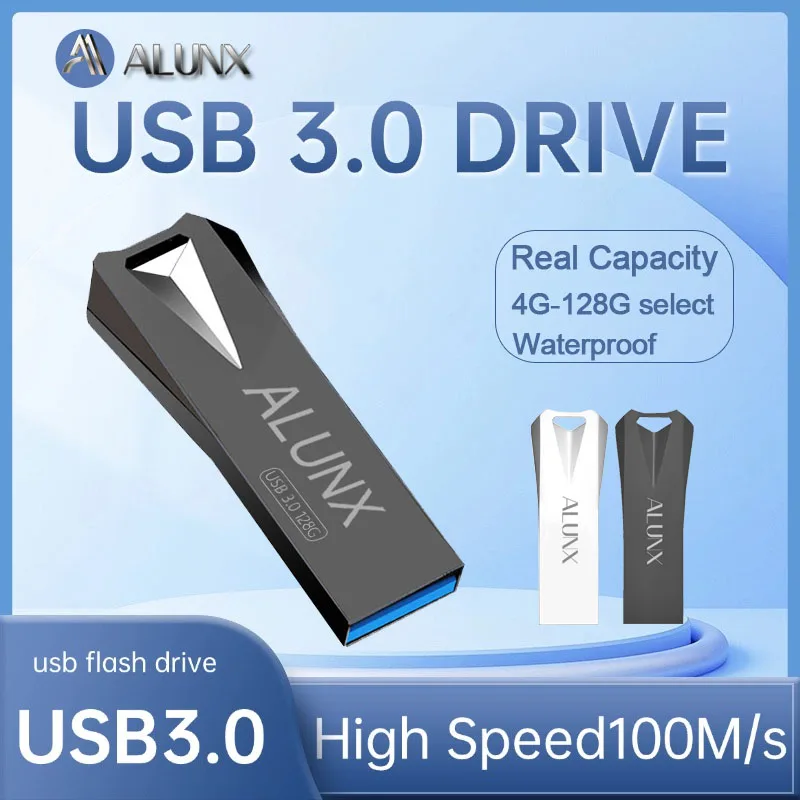 

ALUNX USB 3.0 Pendrive 64 ГБ Memory Stick 32 ГБ 4 ГБ Металлический USB-накопитель 128 ГБ Pen Drive 64 ГБ 8 ГБ Usb Stick 16 Гб