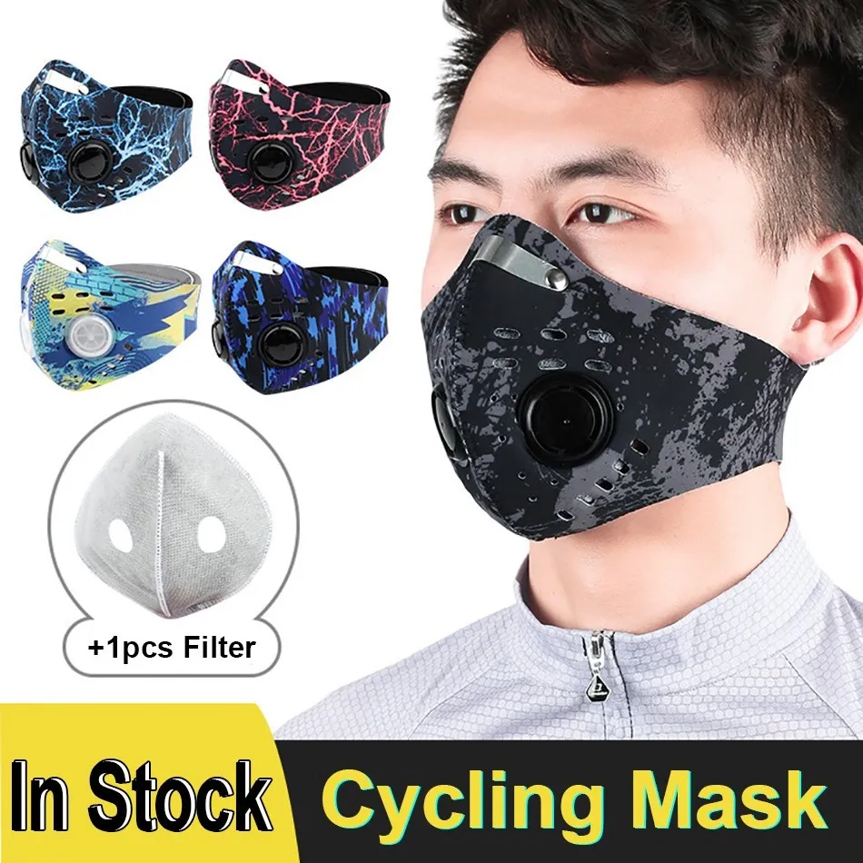 CANFU Anti-Virus Anti Dust Protection Cycling Mask Windproof For Adults Gray Riding Face Mouth Masks Breathable Reusable Filter