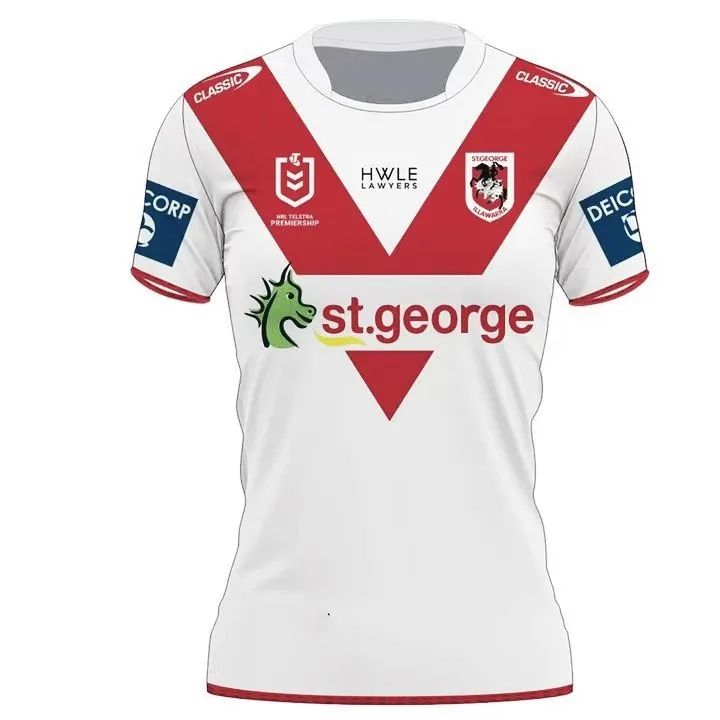 

Unique NRL English 2024 Home and Away Rugby Jersey Saint George's New and Old High-quality Short Sleeved Personalized T-shirt