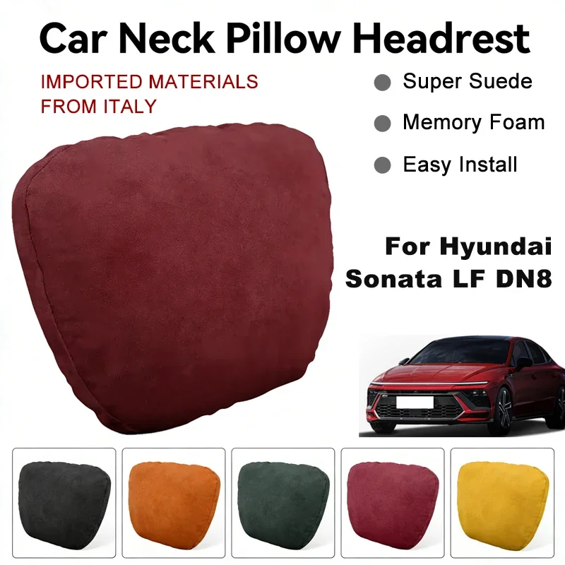 

Italy Suede Car Neck Rest Pillow For Hyundai Sonata LF DN8 Seat Head Neck Support Cushion Auto Interior Accessories