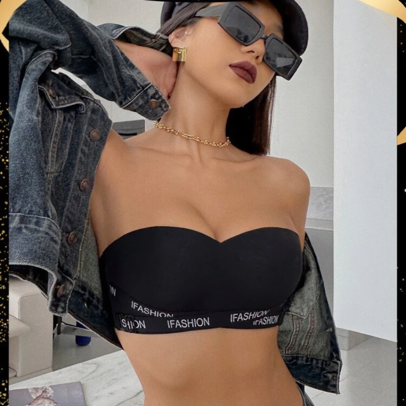 

Strapless Non-Slip Push-Up Bra for Small Bust, Invisible Seamless Bralette with Secure Support, T-Shirt Friendly Wireless Design