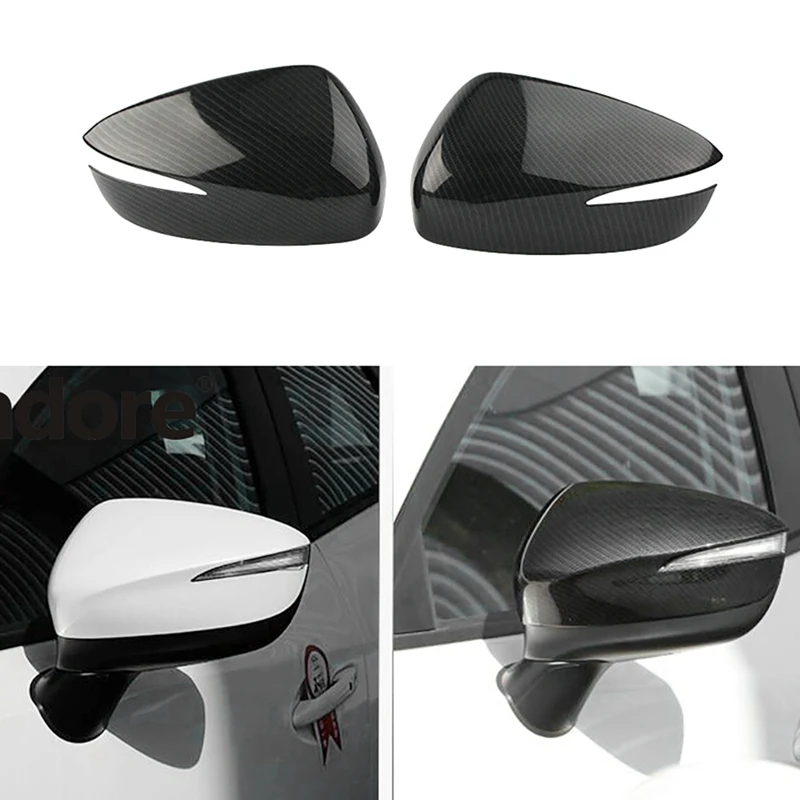 Newfor Mazda CX-3 CX3 2016 2017 2018 2019 2020 ABS Carbon Fiber Side Door Rearview Mirror Cover Trims