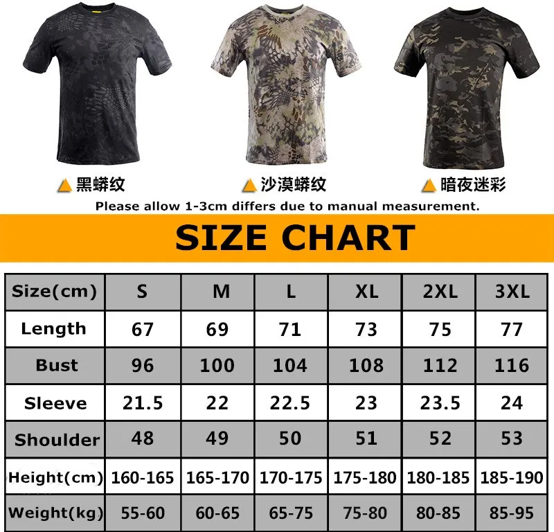 Men Summer Thin Quick Dry Short Sleeve T-shirt Cotton Breathable Outdoor Sports Camo T Shirt Training Clothes