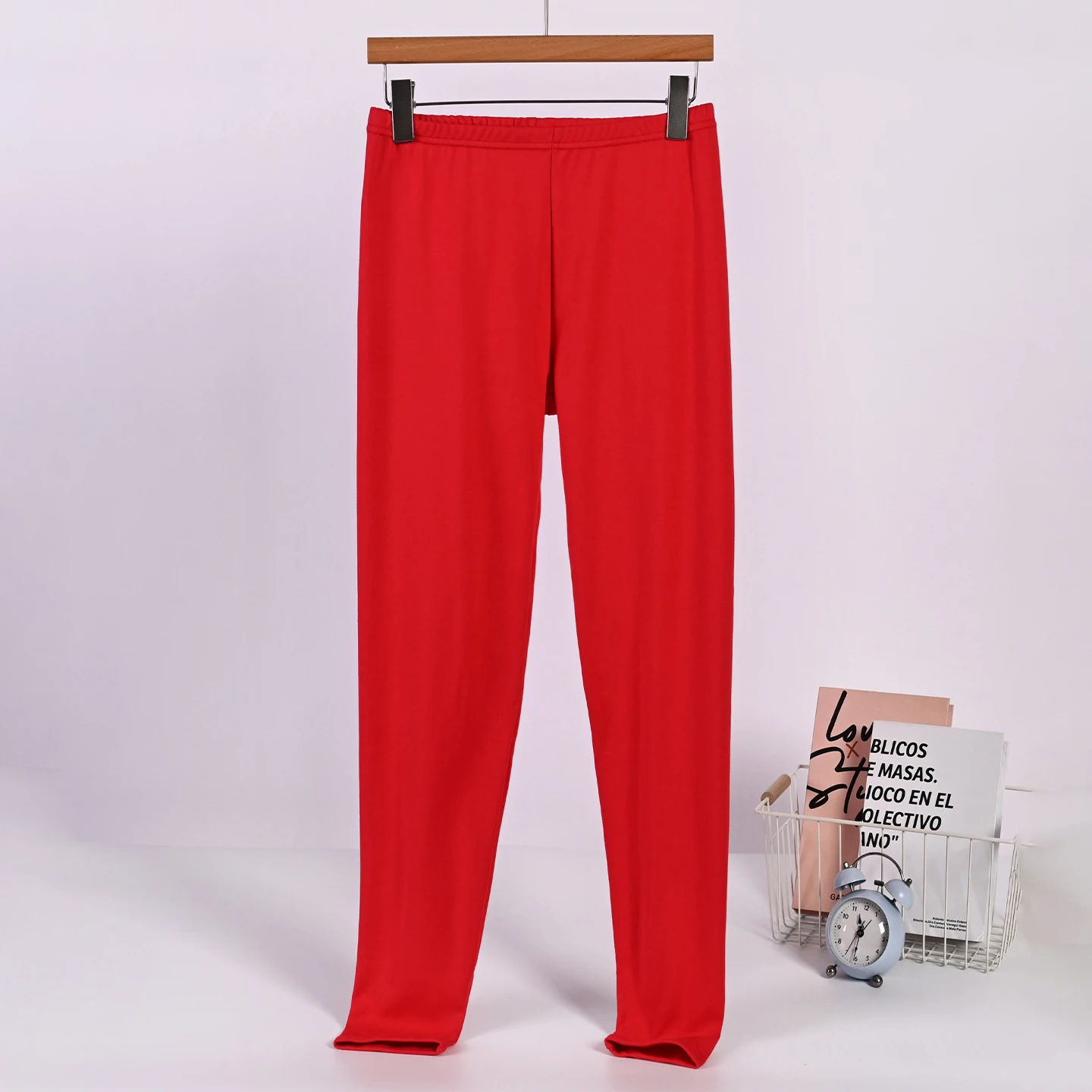 High Waist Pure Cotton Women's Base Layer Pants Autumn Winter Warm Slimming Thermal Trousers plus Size  Color Long Pants
