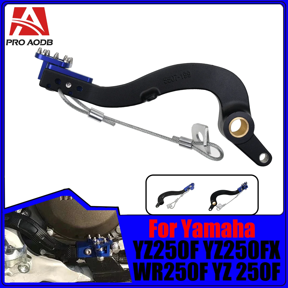 Motocross CNC Rear Brake Pedal Lever For YAMAHA 250F YZ250F YZ250FX WR250F YZ 250F YZ 250FX WR Enduro Dirt Pit Bike 2010-2020