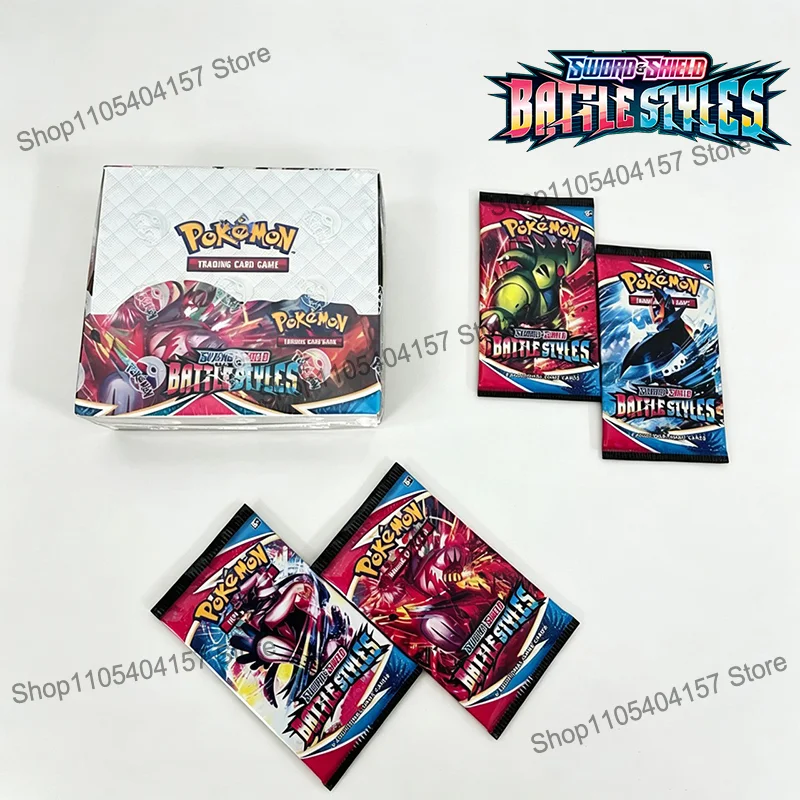 360 Stück Pokemon-Karten TCG Schwert & Schild Kampfstile Booster Englische Kampf-Transaktionskarten Sammelkartenspiel Sammelkarten
