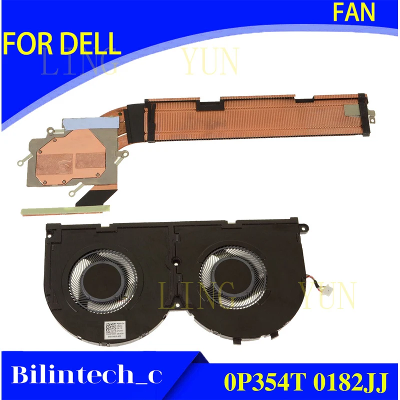 

Z 0P354T 0182JJ FOR DELL XPS 15 9575 Precision 5530 2-in-1 Cooling Fan Heatsink