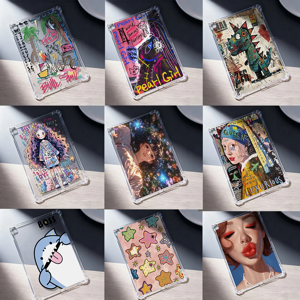 جرافيتي مضحكة لجهاز iPad Pro 11 2024 2022 2021 For Air 6 5 4 3 10th 10.9 7th 10.2-10.5 Mini 6 9.7 بوصة حافظة حماية ناعمة للكمبيوتر اللوحي #1