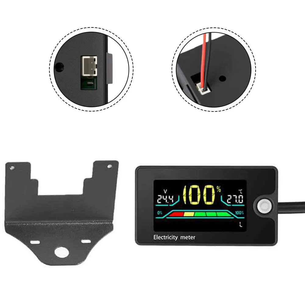 

For Golf Cart Battery Meter For Cars Trucks And Motorcycles Measuring Voltage And Charge Percentage Waterproof Plastic Metal