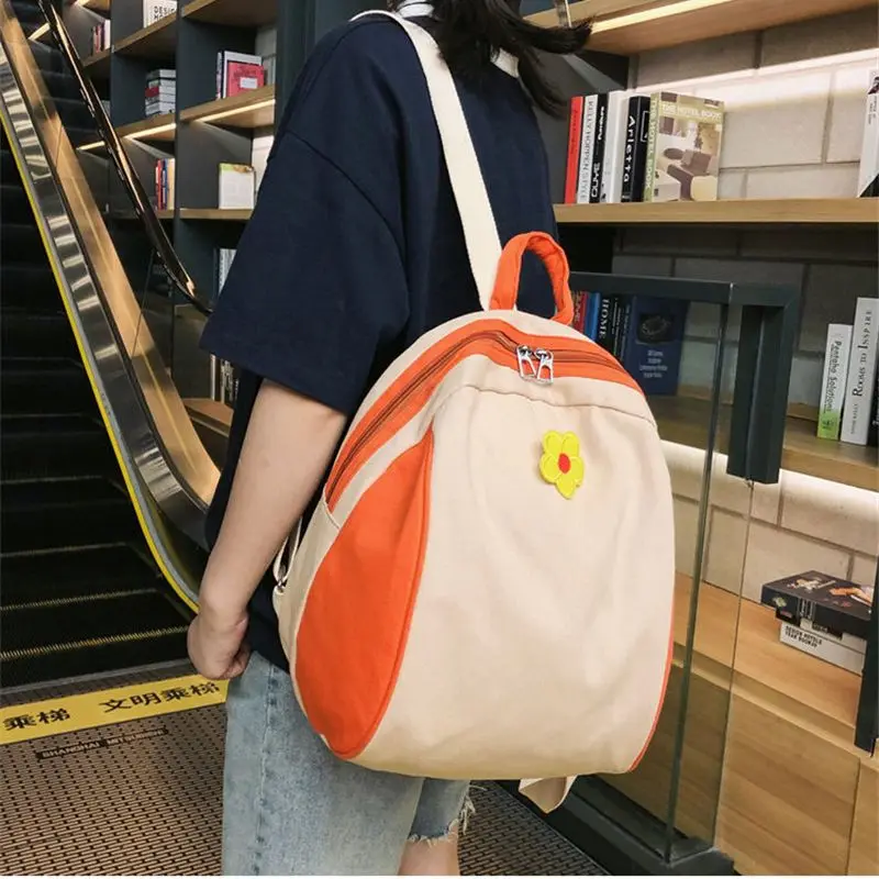 Vrouwen Hoge Capaciteit Rugzak Daisy Studenten Schooltas Boeken Reizen Wandelen Ins Mode Multifunctionele Japanse Koreaanse