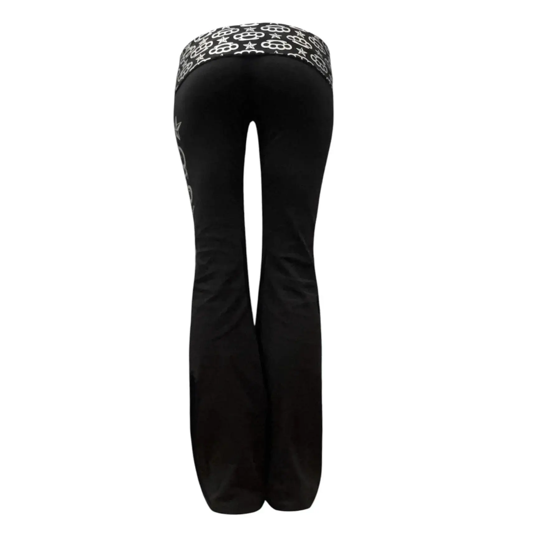 2026 Autumn Women's New Sexy Pants Micro La Sports and Leisure High Street Style Dark Style Letter Printed Splicing
