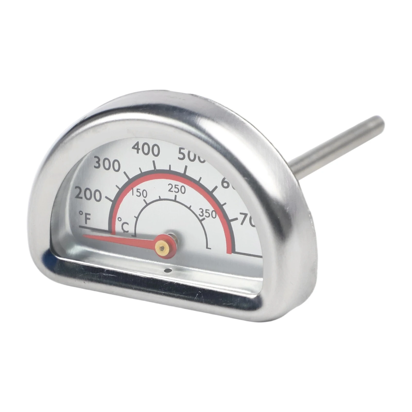 Stainless Steel Bimetallic Thermometer for Oven and For BBQ Use with Clear Dual Scale and Quick Temperature Reading