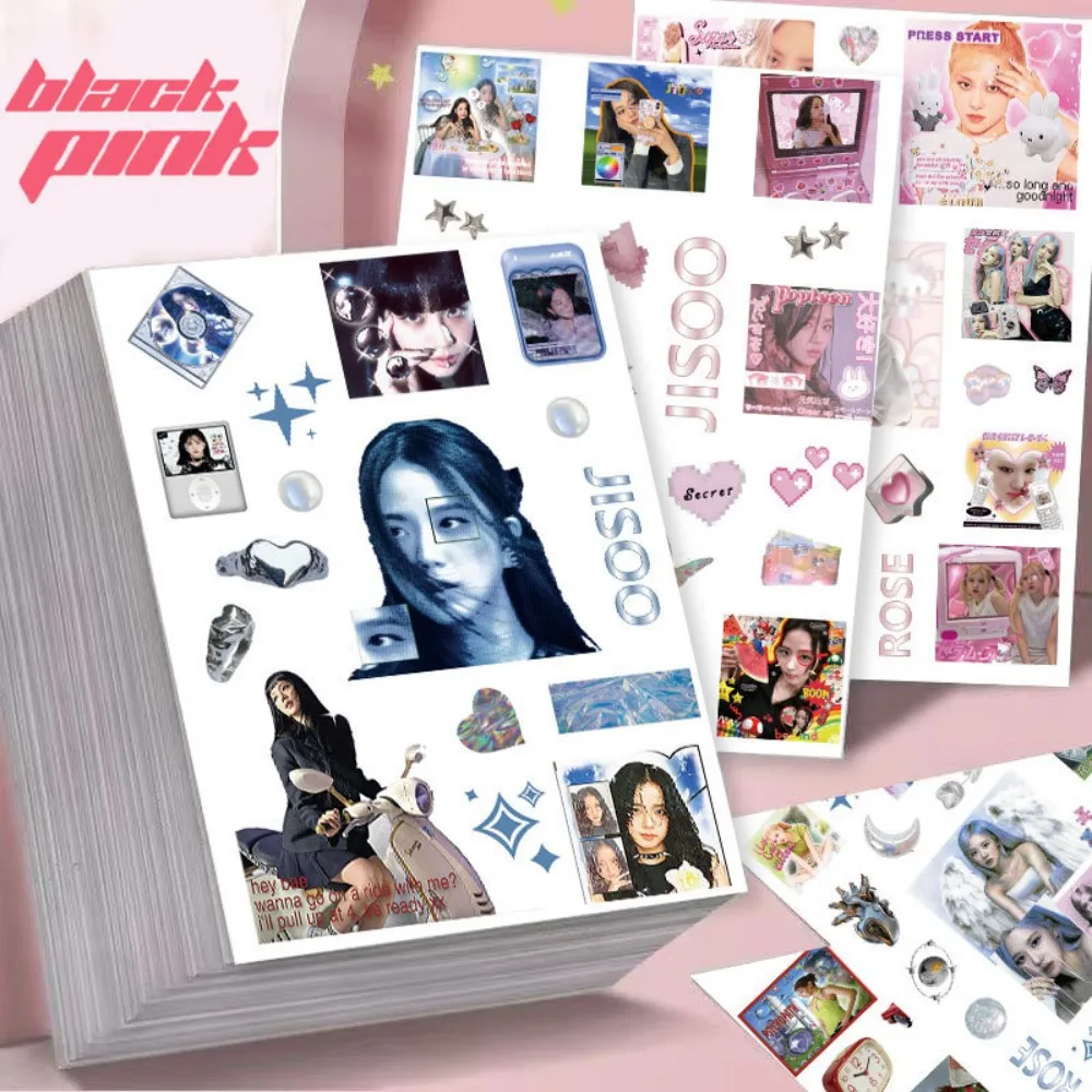 جديد K-POP مجموعة موسيقى البوب الكورية JISOO JENNIE ROS É LISA الأمتعة على ظهره ملصقات بطاقات موضوع هدايا مهرجان الحفلات