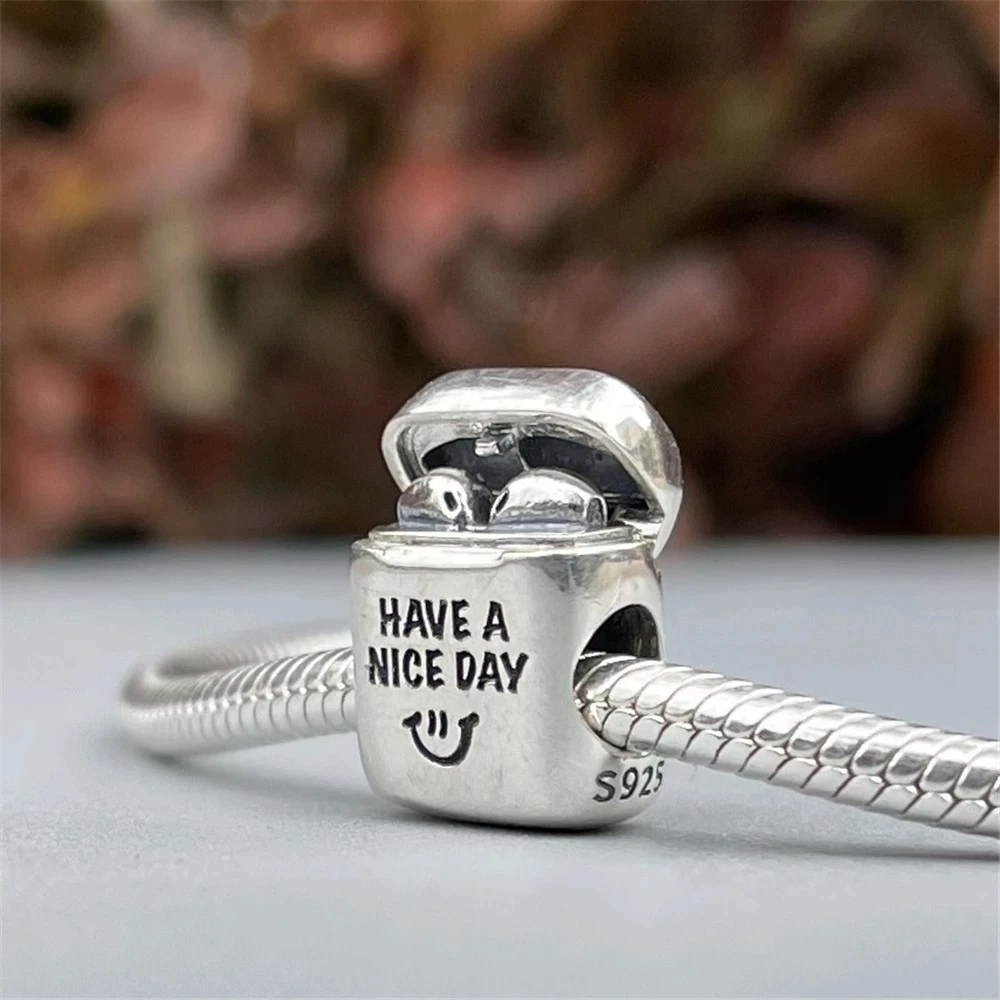 Fine 925 Silver Fit Original Pandora Bracelet Winnie Bear Tigger Dangle Charm Beads Necklace Pendant Diy Women Jewelry Gift