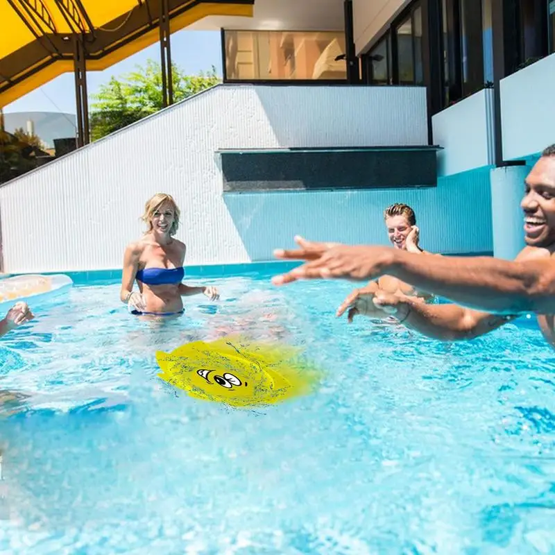 متعة رش الماء على شكل قرص كرتوني ، ألعاب حمام سباحة سيليكون ، رمي ناعم ، أقراص تخطي للصيف ، الأيام الحارة