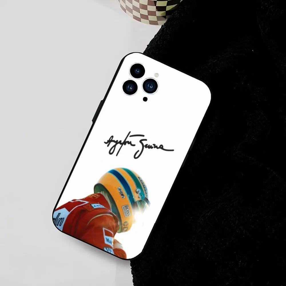 1PC A-Ayrton S-Senna F1 Racing Phone Case Silicone Soft For iPhone 16 15 14 13 12 11 X XR Plus Pro Max Plus