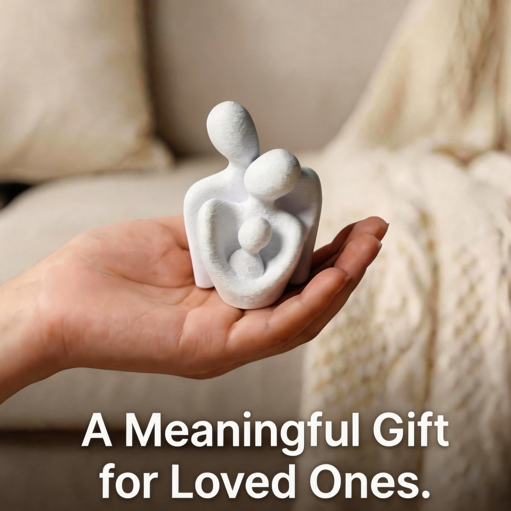 1/2 Piece - Modern Abstract Style Small Ornament for a Family of Three, Made of Sturdy Plastic, Valentine's Day, Father's Day, Mother's Day Gift, Gift for Loved Ones, Indoor Bedroom Desktop Decoration