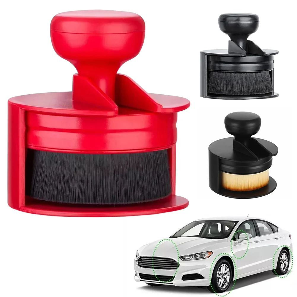 Escova de limpeza de pneus de carro, aplicador de brilho de pneus com suporte para detalhamento automático, ferramenta de lavagem de carro, escova de limpeza