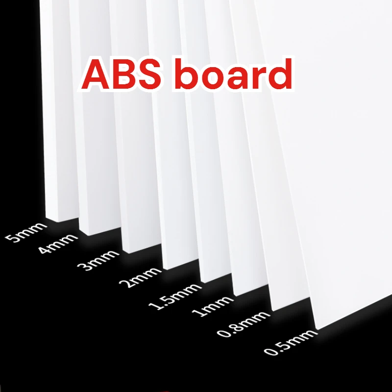 White ABS Plastic Board 100x200mm 200x300mm 300x500mm Model Sheet Material For DIY Model Part Accessories Thickness 0.5--5mm