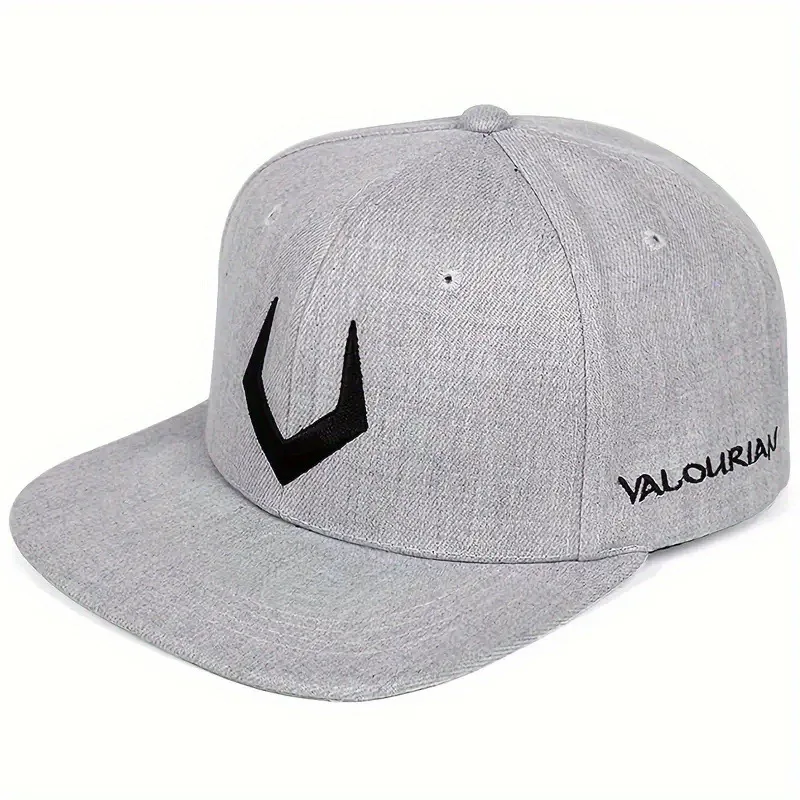 High quality Unisex Simple grey V 3D pierced Embroidery Bill Hip-Hop Hats Outdoor Adjustable Casual Baseball Caps Sunscreen Hat - view 2