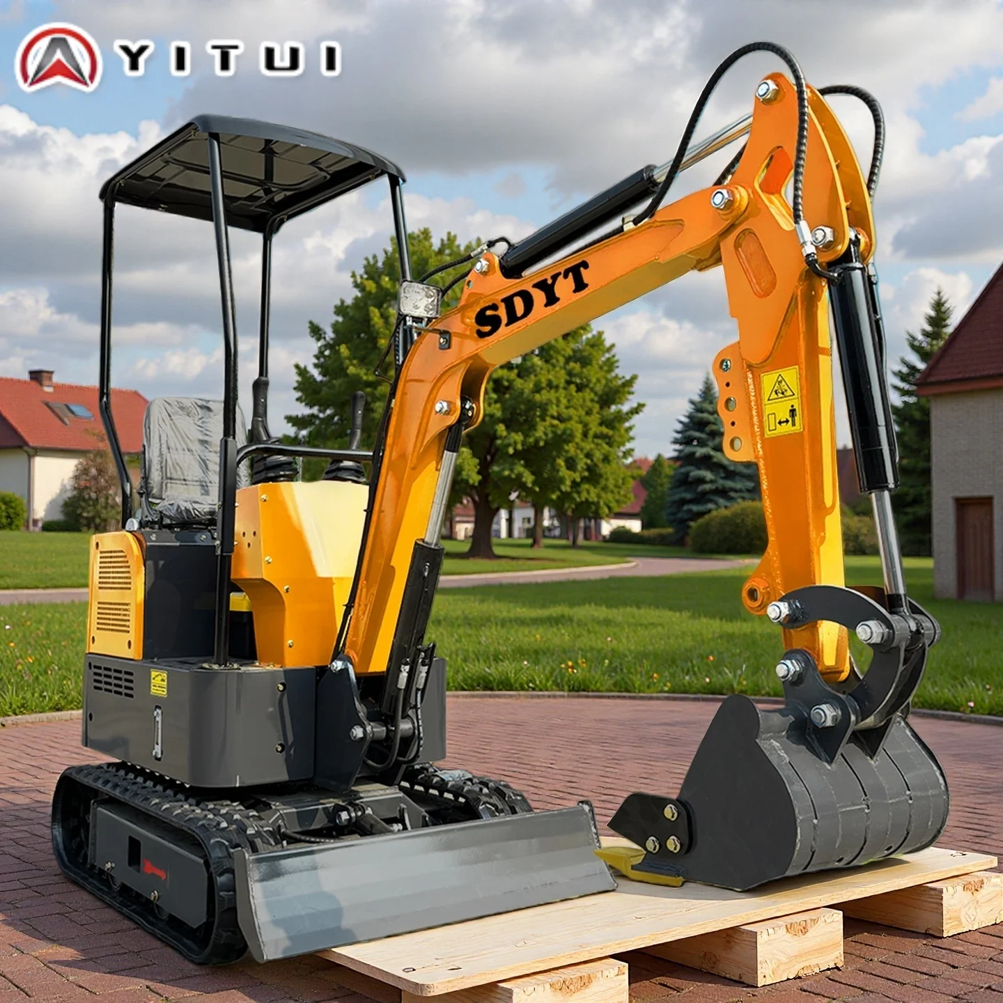 Лидер продаж, компактный гидравлический экскаватор для дома и строительства, 1,2-тонный двигатель Kubota с навесами