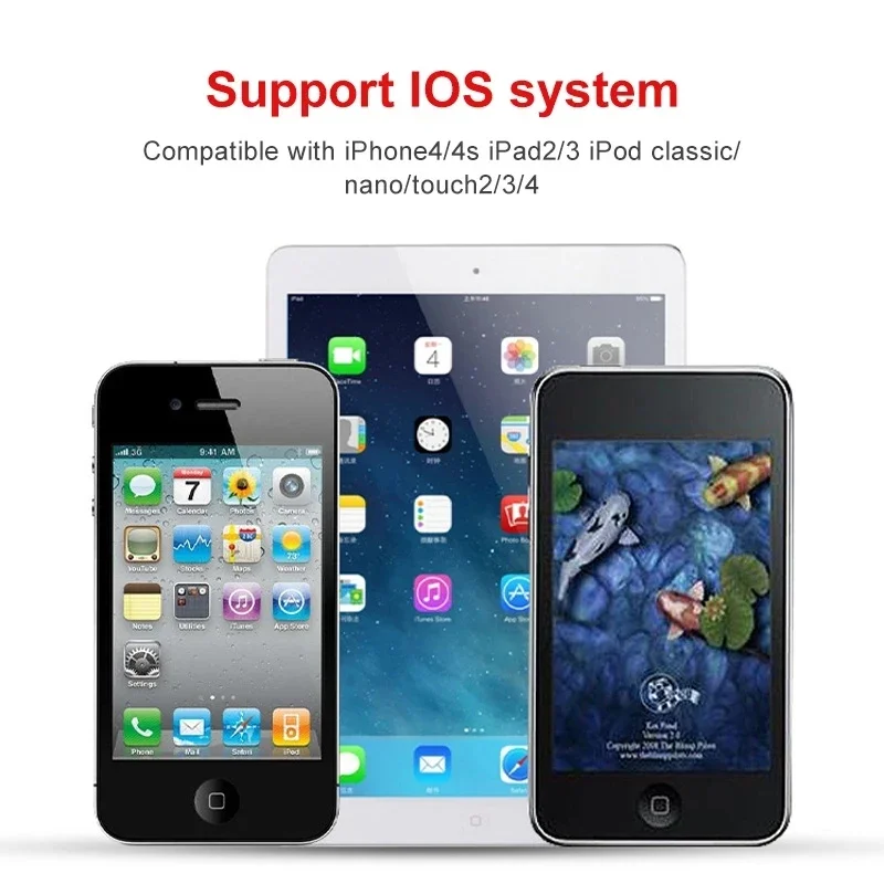 كابل USB شحن سريع لهاتف أبل آيفون 4 4s 3GS 3G iPad 1 2 3 iPod Nano touch 30 Pin محول شاحن أصلي سلك مزامنة البيانات