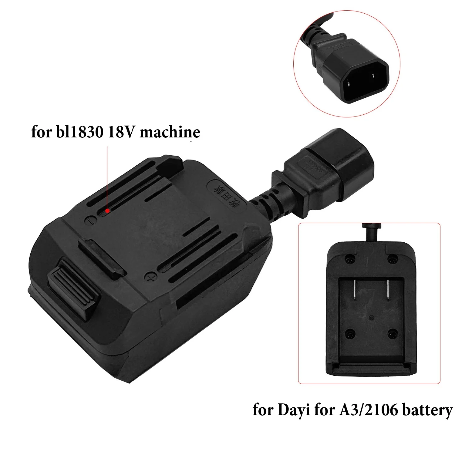 محول طاقة البطارية تقريبا. 95x74x33mm BL1830 BL1840 BL1850 محول 18 فولت متوافق مع BL1830 متوافق مع BL1840