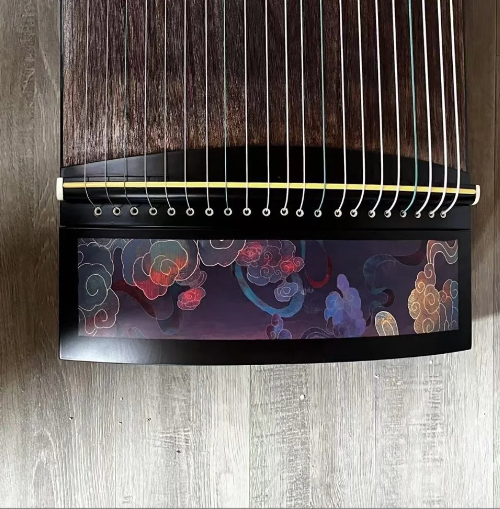 Guzheng 125cm Purple auspicious cloud pattern Chinese string instruments