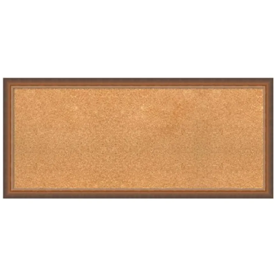 

Natural Cork Board for Wall 16x36 Vision Board with Bronze Frame Medium Corkboard Office Decor for Home Organization Modern Cor
