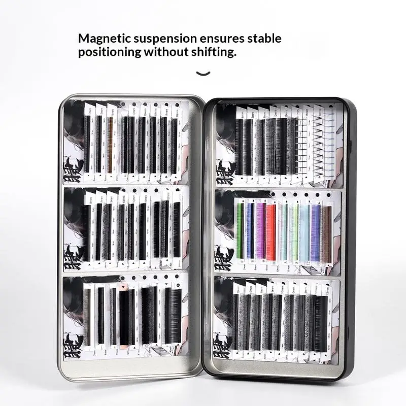 Chinese Style Magnetic Lash Storage Case with Extended Magnetic Tray Dustproof Lash Organizer for Home Salon Daily Use