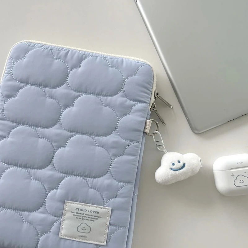 Cute Clouds Laptop Bag For Macbook 13/14/15/16Inch Computer Notebook Shockproof Tablet Bag Protective Cover Laptop Storage Bag