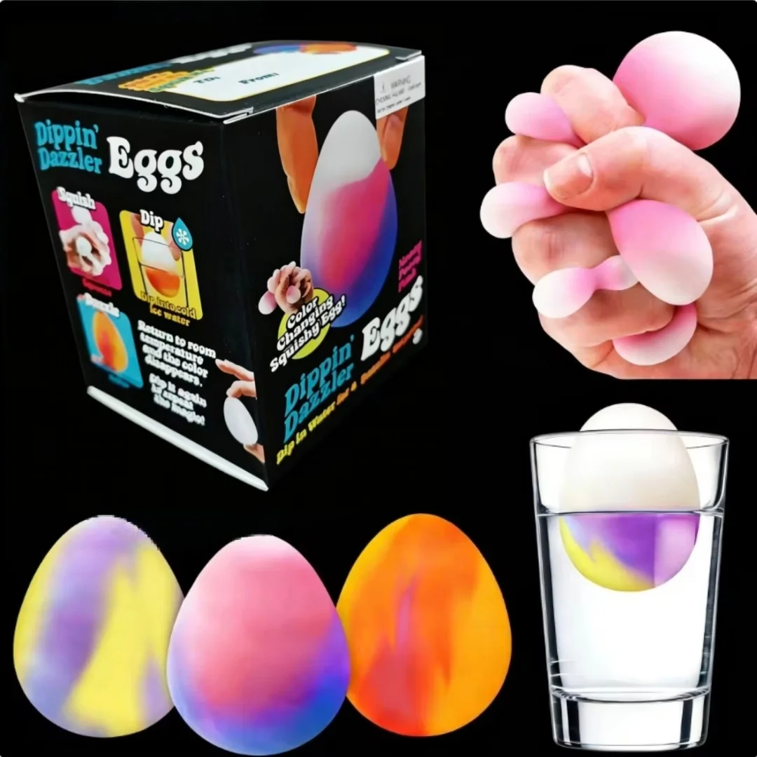 Goldenes Eiersuche-Spiel Farbwechselnde Blindbox Ostern Fidget-Spielzeug mit Squishy-Überraschung Stressabbau-Quetschspielzeug Partygeschenke