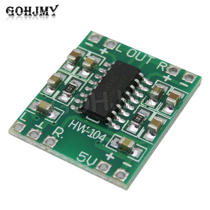 5PCS PAM8403 power amplifier board Class D 2x3w subminiature digital power amplifier board with 2.5-5V USB power supply