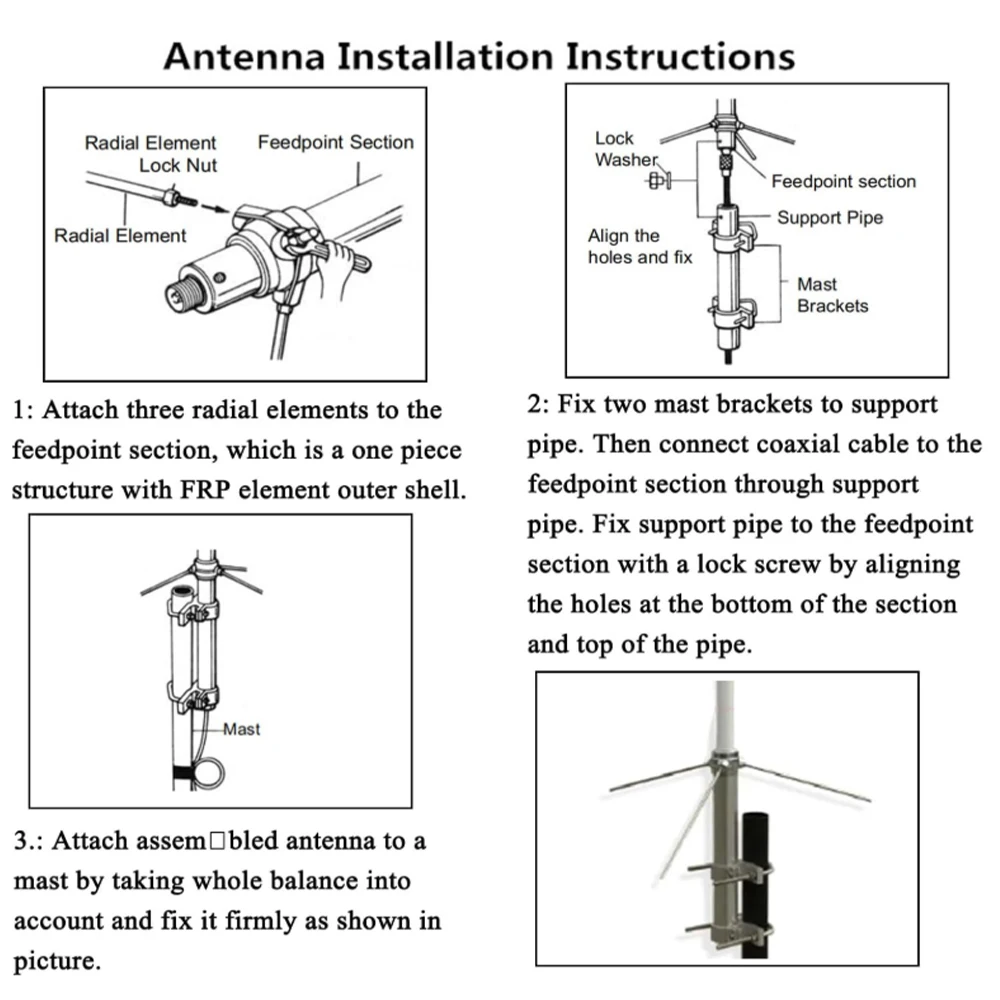 Dual Band Base X50NA Antenna/VHF UHF Dual Band Diamonds X-50A Antennas for Ham Radio,Pre-Tuned 144-148MHz/ 435-450MHz,2.7m long