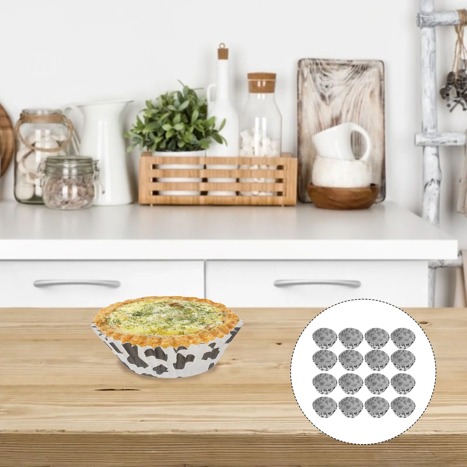 

300pcs Cake Cups Baking Cups Grease Proof Paper Liners Disposable Trays Tall Wide Baker Cupcake Holders Eco Friendly