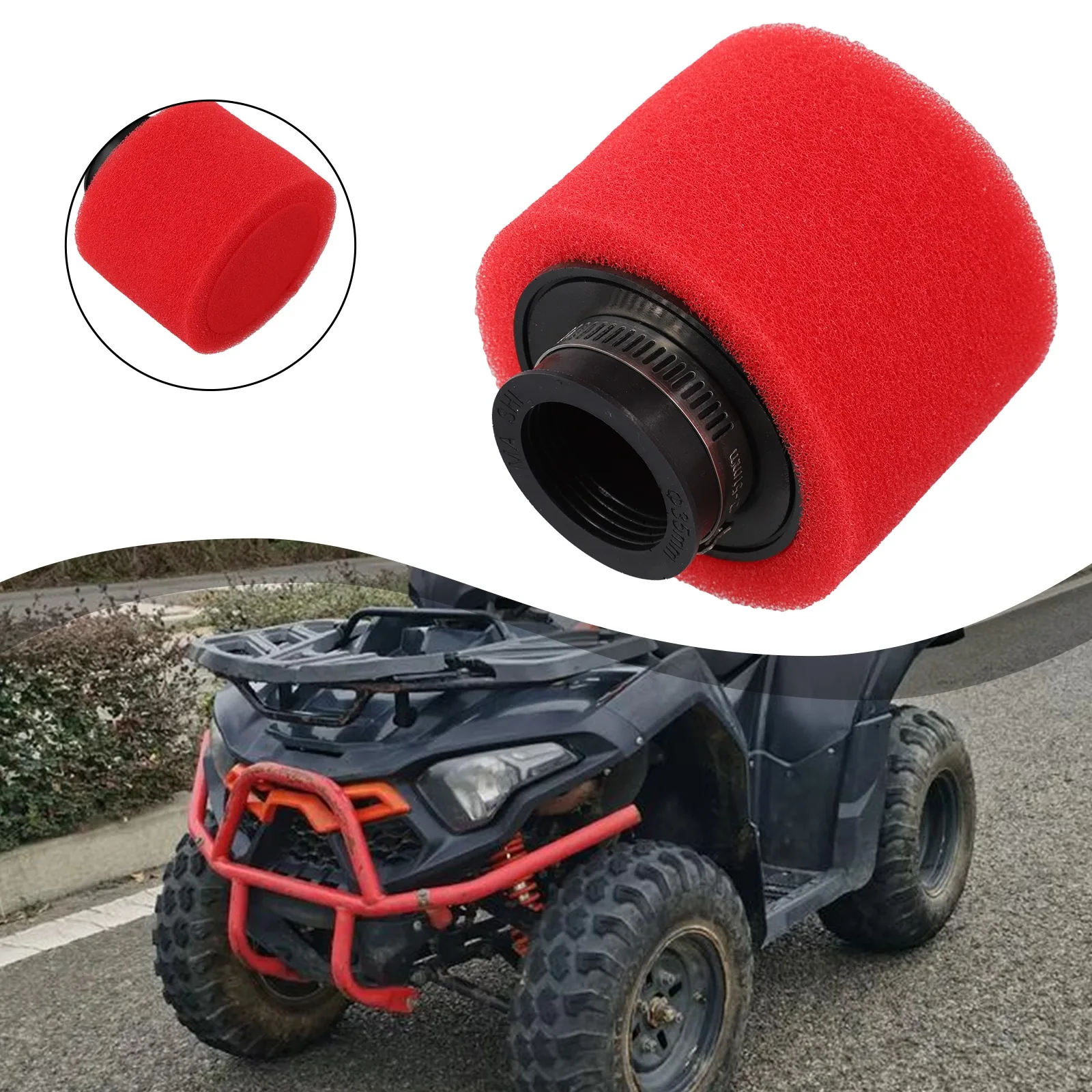 ATV Filter 35mm Air Filter Dual Layer Sponge Design Easy Installation Efficient Dust Filtration 35mm Sponge Air Filter